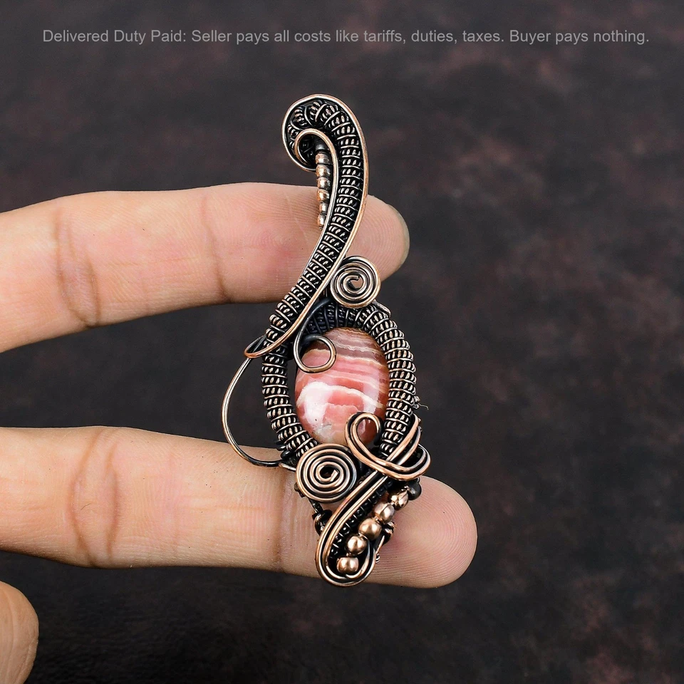 Oferta de Halloween Arco Iris Topacio Místico Piedras Preciosas Cobre Esposa Alambre Colgante Envuelto Foto 3 de 4