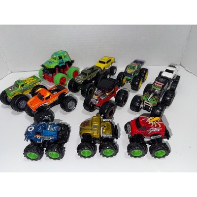 Hot Wheels Monster Jam Truck Lot Grave Digger El Toro Loco Bone Shaker 11pc 1:64