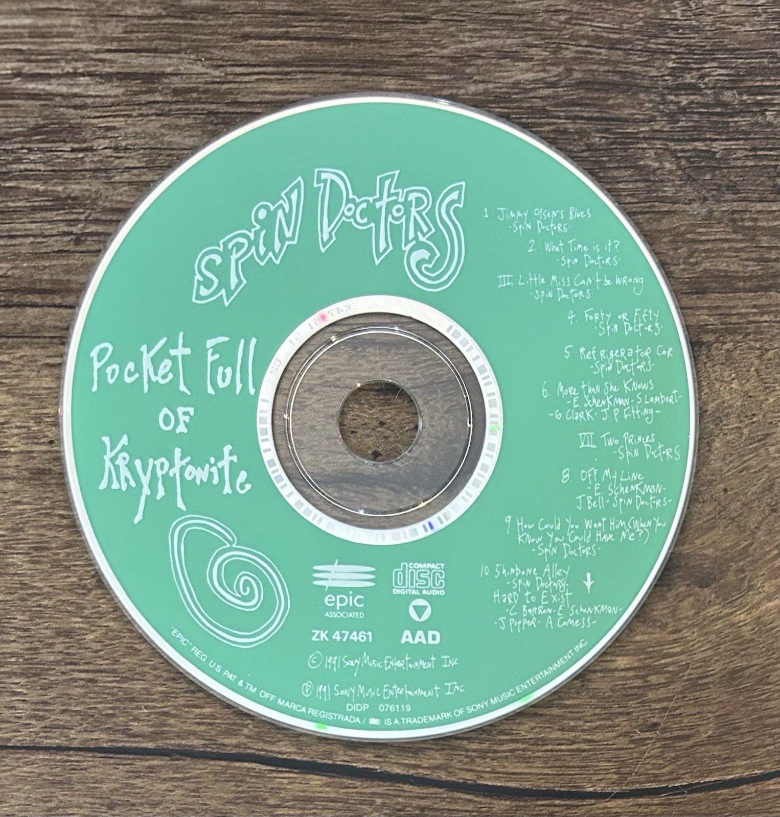 Pocket Full of Kryptonite by Spin Doctors (CD, Aug-1991, Epic)