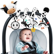 Spiral Car Seat Baby Toys 0-6 Months, Infant Carseat High Contrast Sensory To...