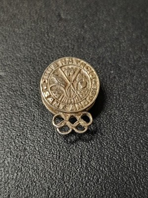 J-4153. Badge Pin Of Silver of The Club Natació Sant Andreu With Rings Olympic