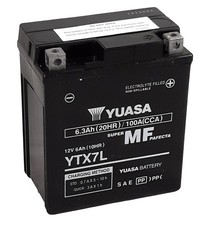 BATTERIA SIGILLATA YUASA YTX7L 12V 6 AH HONDA CB HORNET 600 ATTIVATA AGM