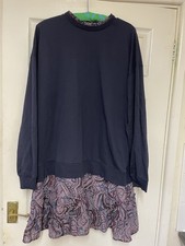 Next Navy 2 In 1 Dress With Under Shirt Design Size 18