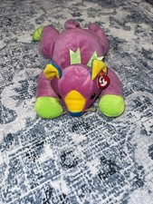 Vintage 1998 Ty Beanie Baby Meow Cat Kitten Multicoloured 14” Plush Soft Toy