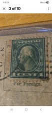 1913 George Washington ONE CENT U.S. GREEN STAMP A C BOSSELMAN & CO NYC POSTCARD