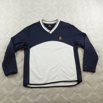Vintage Rare Nike Court Sweater Mens Small Pull Over V-Neck Streetwear