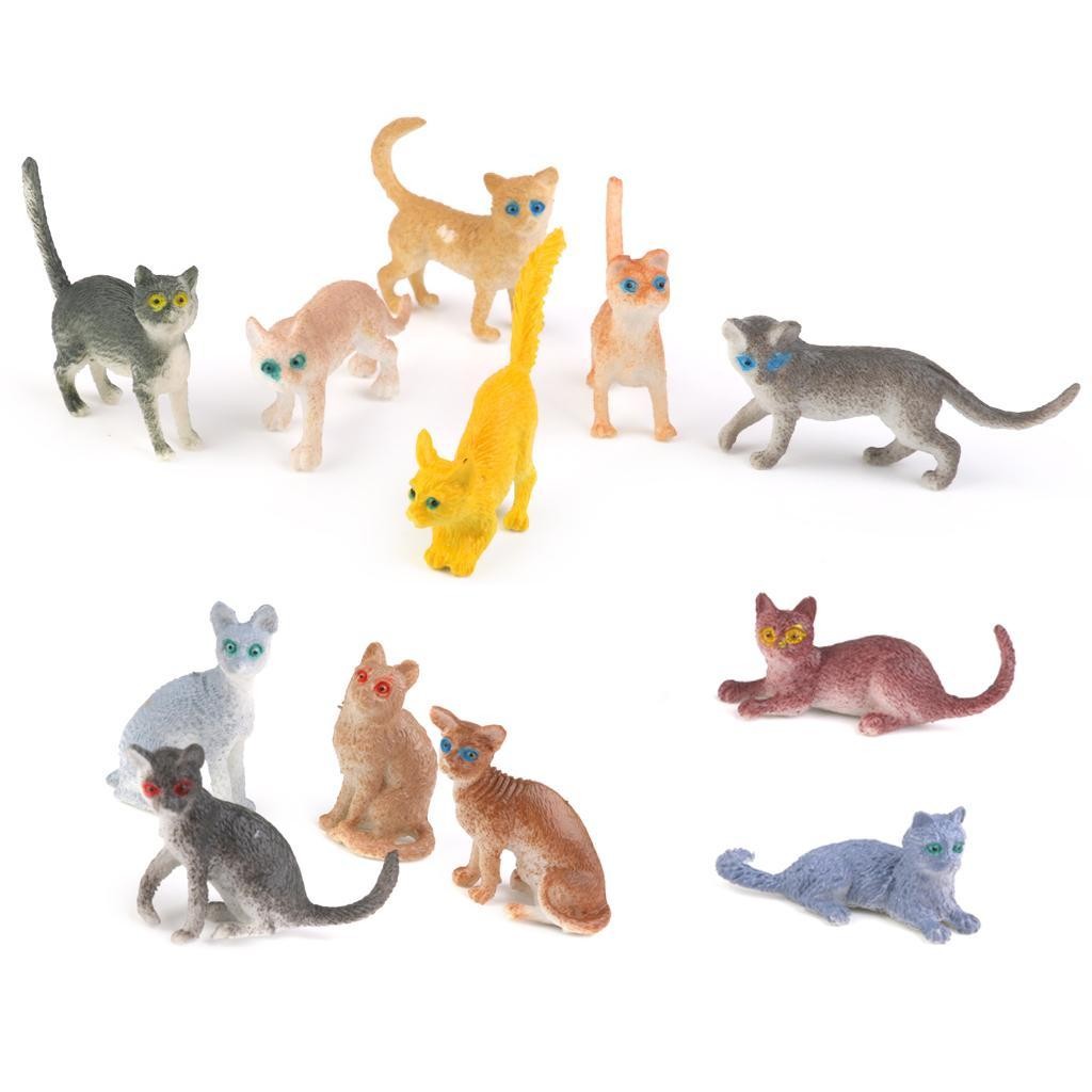 Simulazione Di Figure Di Gatti Piccoli In Plastica Stampi Per Bambini Giocattolo foto 5