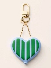 Striped Heart Coin Purse Bag Charm Keychain Kate Spade New York x Target Green