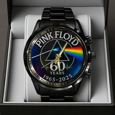 Pink Floyd 60th Anniversary Black Stainless Steel Watch