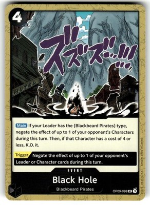 One Piece Emperors in the New World Card OP9-098 UC Black Hole
