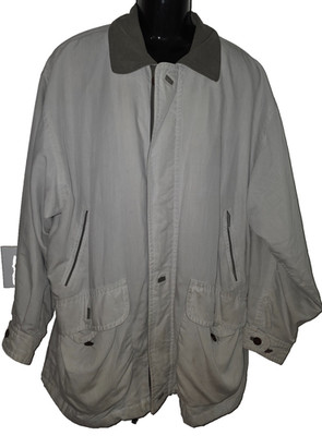 Rainforest Men s White Full Zip Collard Coat Size XL M021