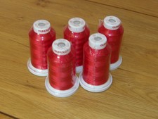 5 x 1000m Gunold Sulky40 Thread sealed packs colour red 1039