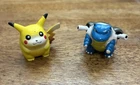 Pokemon Nintendo 1999 Vintage Blastoise Pikachu Pencil Topper Lot of 2 Toppers