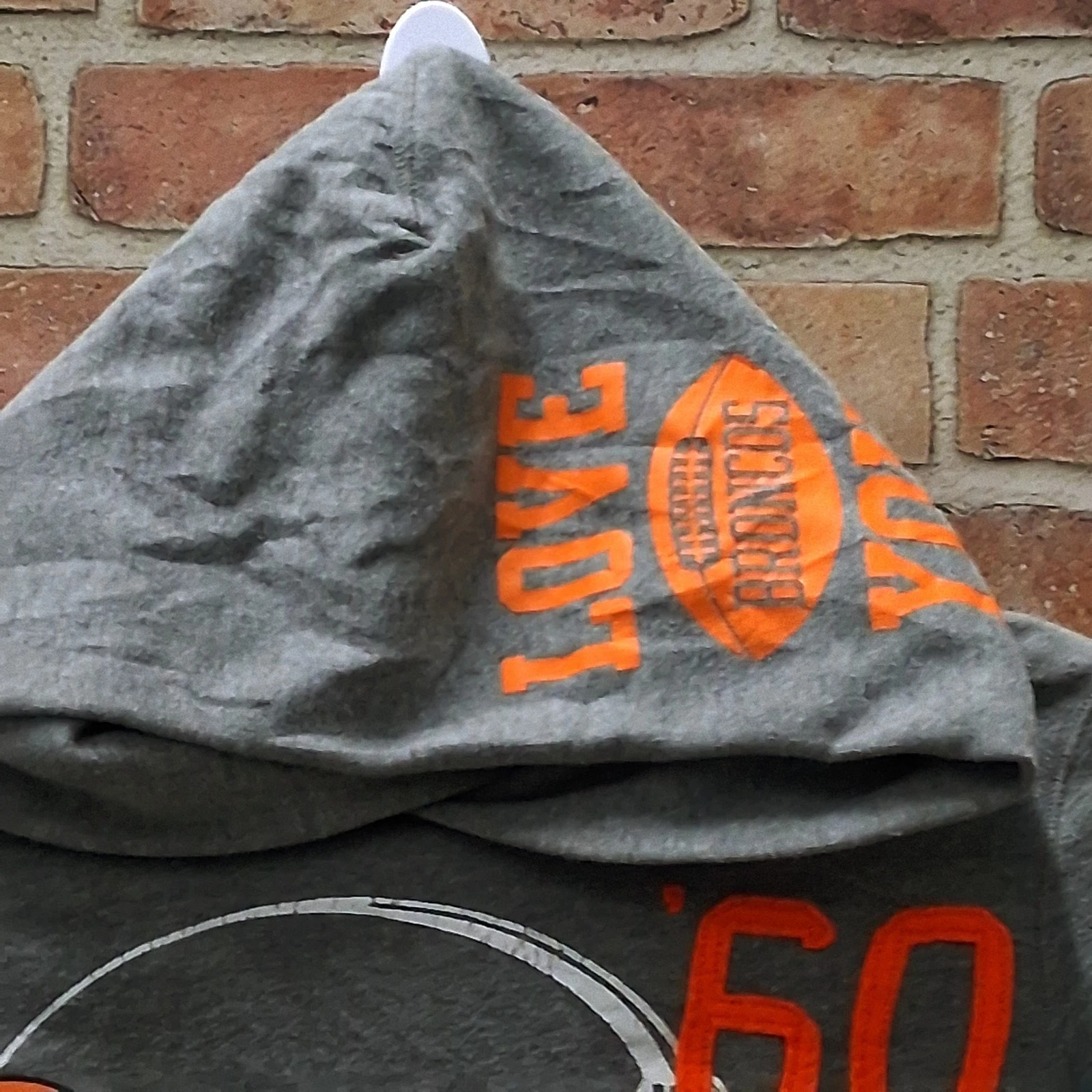 UNDERCOVER Felpa con cappuccio Victoria Secret Ltd Edition NFL Denver Broncos Love You grigia media