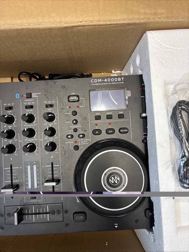 Gemini CDM-4000BT 2-Ch Dual CD/USB DJ Media Player Bluetooth Streaming Mixer - Image 3 of 4