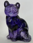 Fenton Cat, Dave Fetty Hand Blown Glass, Signed & Stamped.. Beautiful Piece