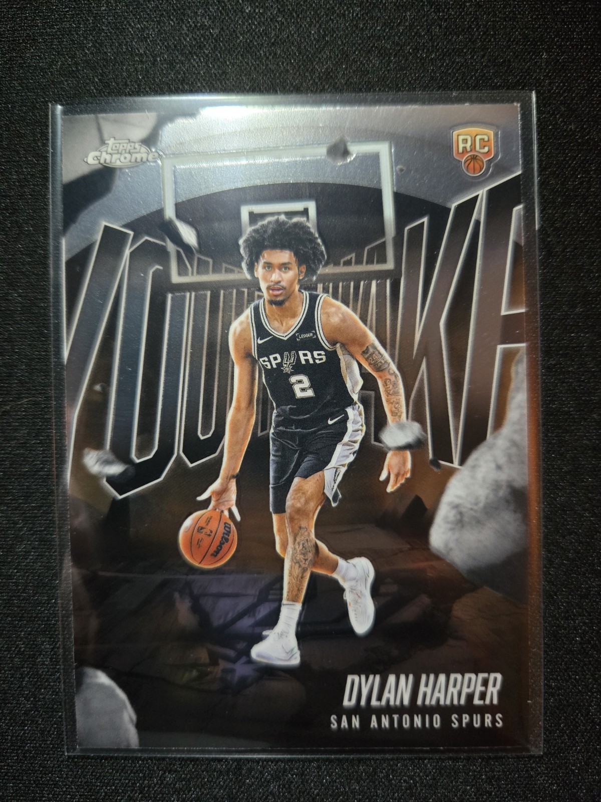 2025-26 Topps Chrome NBA Basketball Dylan Harper YOUTHQUAKE Rookie RC Spurs