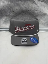 Oklahoma Sooners NCAA '47 Brand Gray Script Hitch Rope Adjustable Snapback Hat
