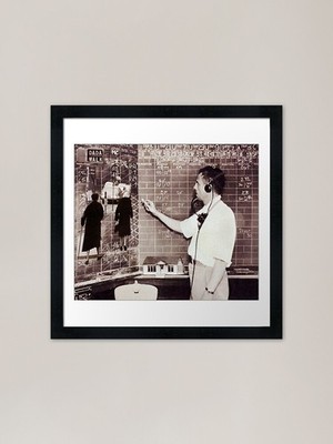 Walking Equation. Gerahmter Kunstdruck gerahmtes Wandbild Poster Leinwanddruck Bild