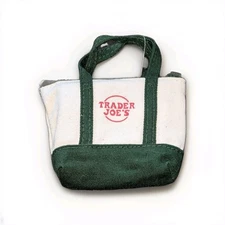 2025 TRADER JOE'S (Green) Micro Zip Canvas Tote With Grocery  Bag Inside 