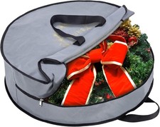 1 Pack Wreath Storage Container Christmas Wreath Storage Bag W/ Reinforced