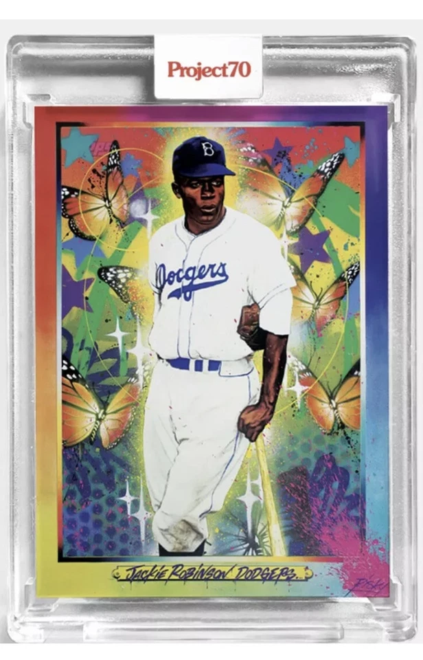 2021 Topps Project 70 | 3-Card Set #124-125-126 Jackie Robinson [Dodgers] W/Box - Image 2 of 4