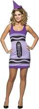 Crayola Crayon Violet One Size Adult Purple Majesty Costume Dress Up Halloween