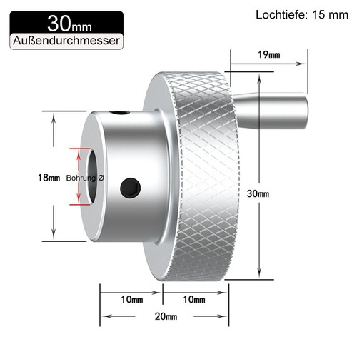Aluminium Handrad Rundergriff Bewegliches Handradgriff für Werkzeugmaschine CNC - Picture 7 of 11