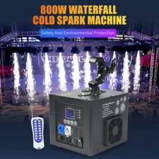 800W Waterfall Cold Spark Machine Hanging Stage Effect Wedding DJ Party 