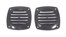 2 Plastimo Marine Grade Black 3-1/4" Multi Purpose Louvre Vents