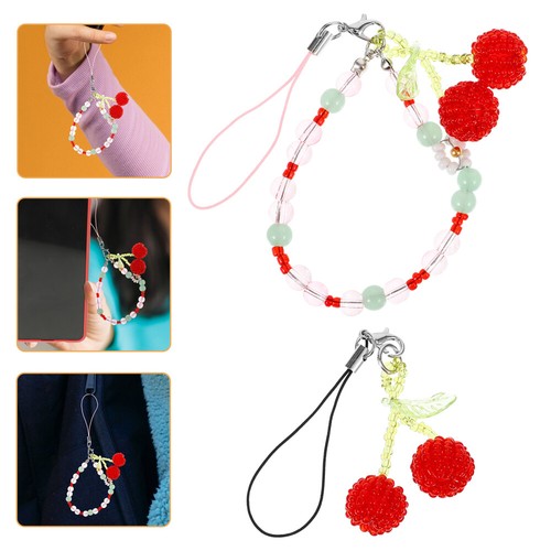 2 Pcs Phone Lanyard Beaded Charms Strap Cell Chain - 第 12/12 張圖片