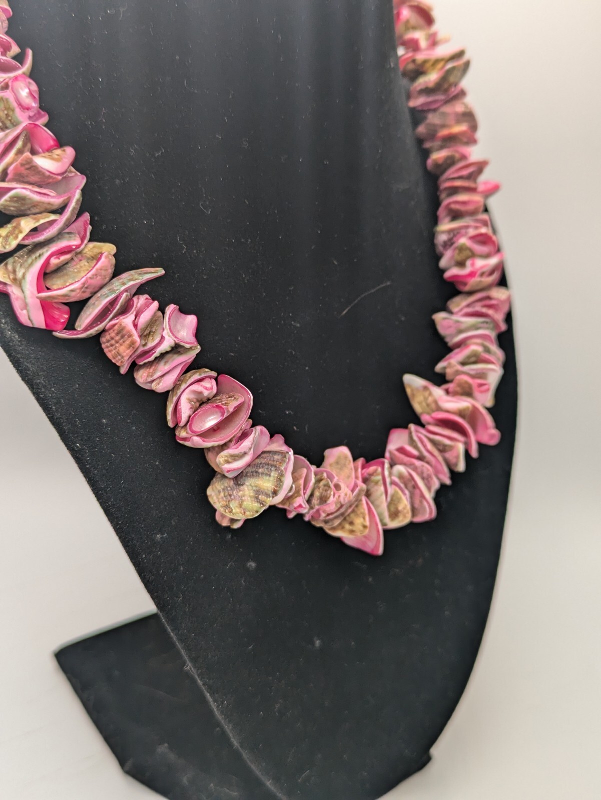 Pink Multicolor Shell Statement Necklace - image 2