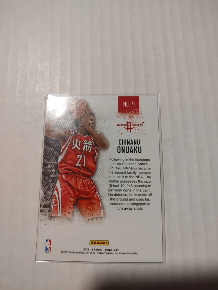 2016-17 Panini Day Rookies /699 Chinanu Onuaku #71 Rookie RC (PWE) - Image 2 of 2