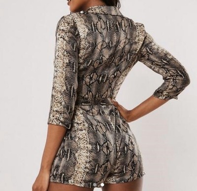 missguided snake print playsuit