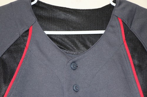 Cincinnati Reds Button Up MLB Embroidered Jersey LARGE Gray Baseball - Picture 7 of 10