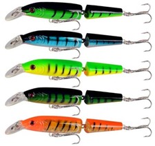 5PCS Minnow Fishing Lure Crankbait 10cm Artificial Swimbait Saltwater Trout Hook