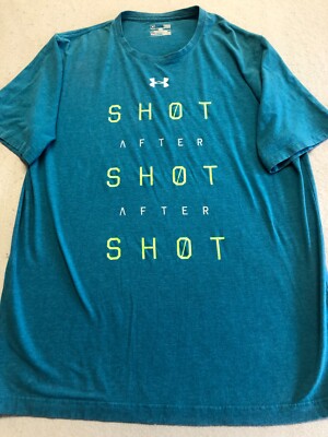 Under Armour T-Shirt Men's Large Shot after Shot Basketball Cotton Loose Tee
