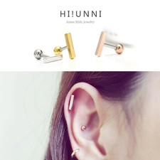 16g Bar cartilage earrings, tragus conch helix earrings, 316l surgical steel,1pc