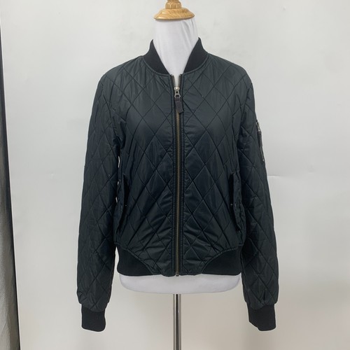 Volcom Flight Jacket Womens S Small Black Full Zip Insulated Quilted Bomber - Picture 2 of 18