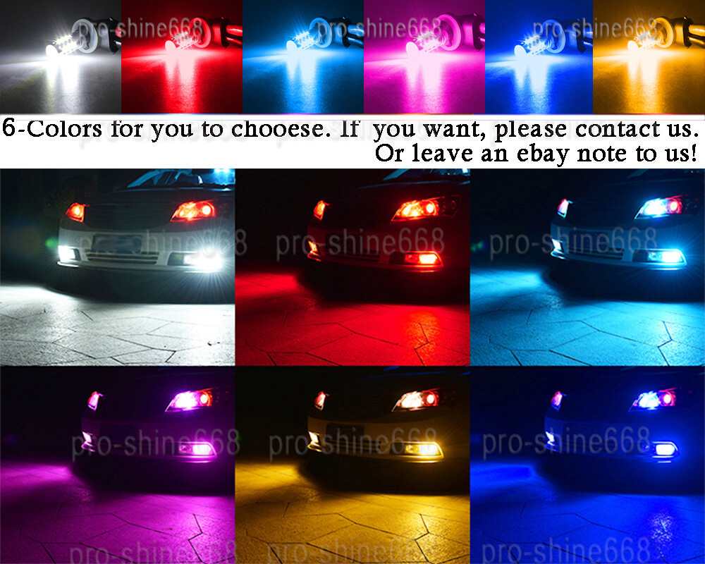 H1 15SMD 3030 LED Fog Light Bulbs Car DRL Driving Lamp Replacement 10000K Blue