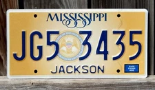 MISSISSIPPI Expired License Plate JG5 3435 (#MS00024)