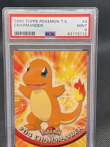 1999 Topps Pokemon TV Card #4 Charmander PSA 9 MINT