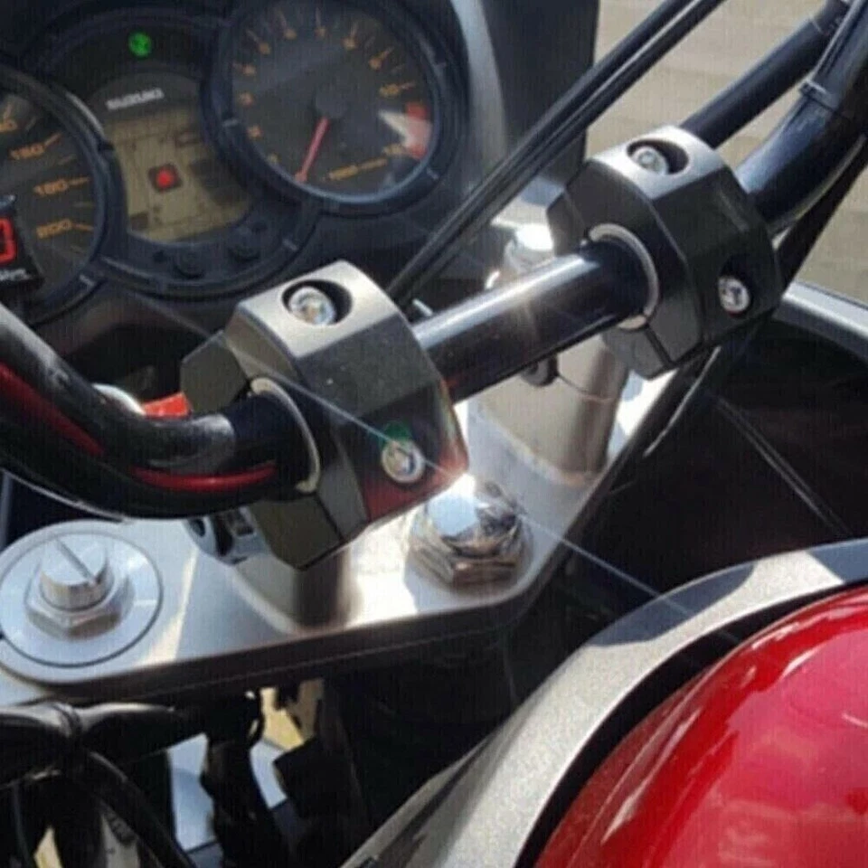 Elevador de manillar de motocicleta 7/8" 1-1/8" 22/28 mm para Honda Yamaha Suzuki Kawasaki Foto 3 de 4