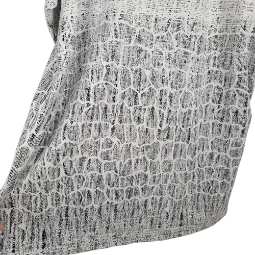 CAROLINE ROSE Shift Dress Size 3X White Black Abstract Print Pockets Stretch - Picture 4 of 10