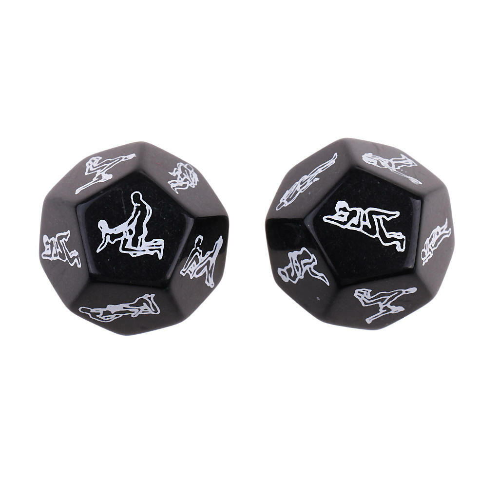 2 Pieces Dice Games D12 Sexual Erotic Sexy Position Acrylic for