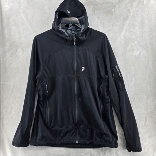 Peak Performance Aneto HJ Jacket Mens 2XL Black Rain / Windbreaker Flaws