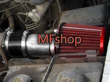 Black Red For 1994-1996 Ford F-150 Bronco 5.0L 5.8L V8 Air Intake Kit + Filter