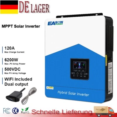 EASUNPOWER Easun SMH III 4200W Solar Hybird Wechselrichter Off Grid Inverter 24V 120A MPPT