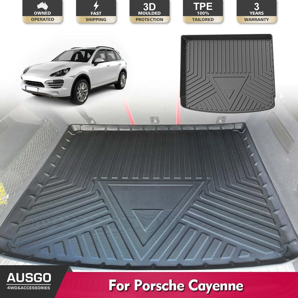 AUSGO Boot Liner for Porsche Cayenne 92A Series 2010-2017 Cargo Trunk Mat