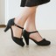 thumbnail 8 - Women's Block Heels Ankle Strap Buckle Cut Out Casual Party Shoes 41/42/43 Pumps